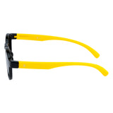 SeeSaw Unisex Blue Lens Black Round Sunglasses with 100% UV Protection - SS 3534 C2 44/20