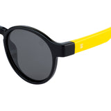 SeeSaw Unisex Blue Lens Black Round Sunglasses with 100% UV Protection - SS 3534 C2 44/20