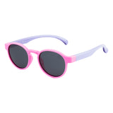 SeeSaw Girls Blue Lens Pink Round Sunglasses with 100% UV Protection - SS 3534 C3 44/20