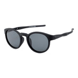 SeeSaw Unisex Blue Lens Black Round Sunglasses with 100% UV Protection - SS 3535 C1 42/20