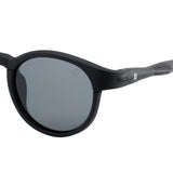 SeeSaw Unisex Blue Lens Black Round Sunglasses with 100% UV Protection - SS 3535 C1 42/20