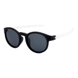 SeeSaw Unisex Blue Lens Black Round Sunglasses with 100% UV Protection - SS 3535 C2 42/20