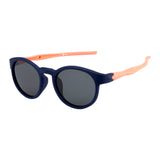 SeeSaw Unisex Blue Lens Navy Blue Round Sunglasses with 100% UV Protection - SS 3535 C4 42/20