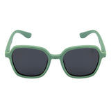 SeeSaw Unisex Blue Lens Green Hexagon Sunglasses with 100% UV Protection - SS 3538 C3 46/16