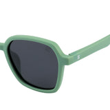 SeeSaw Unisex Blue Lens Green Hexagon Sunglasses with 100% UV Protection - SS 3538 C3 46/16