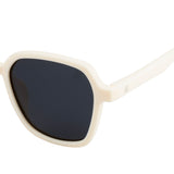 SeeSaw Unisex Blue Lens White Hexagon Sunglasses with 100% UV Protection