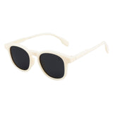 SeeSaw Unisex Blue Lens White Round Sunglasses with 100% UV Protection - SS 3539 C3 44/18