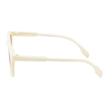 SeeSaw Unisex Blue Lens White Round Sunglasses with 100% UV Protection - SS 3539 C3 44/18