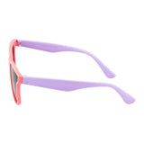 SeeSaw Unisex Blue Lens Pink Rectangle Sunglasses with 100% UV Protection - SS 3540 C1 56/12