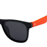 SeeSaw Unisex Blue Lens Black Rectangle Sunglasses with 100% UV Protection - SS 3540 C2 56/12