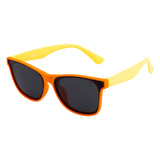 SeeSaw Unisex Blue Lens Orange Rectangle Sunglasses with 100% UV Protection - SS 3540 C3 56/12