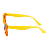 SeeSaw Unisex Blue Lens Orange Rectangle Sunglasses with 100% UV Protection - SS 3540 C3 56/12