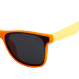 SeeSaw Unisex Blue Lens Orange Rectangle Sunglasses with 100% UV Protection - SS 3540 C3 56/12