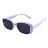 SeeSaw Girls Blue Lens Purple Rectangle Sunglasses with 100% UV Protection - SS 3542 C1 48/16