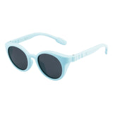 SeeSaw Unisex Blue Lens Light Blue Round Sunglasses with 100% UV Protection - SS 3546 C1 44/20