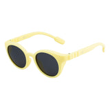 SeeSaw Unisex Blue Lens Yellow Round Sunglasses with 100% UV Protection - SS 3546 C2 44/20