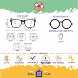SeeSaw Unisex Blue Lens Yellow Round Sunglasses with 100% UV Protection - SS 3546 C2 44/20