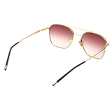 Scott Brown Gradient Lens Navigator Sunglass Full Rim Gold Frame With 100% Uv Protected - Scott 050 Freddie C2 55 S