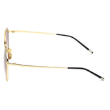 Scott Brown Gradient Lens Navigator Sunglass Full Rim Gold Frame With 100% Uv Protected - Scott 050 Freddie C2 55 S