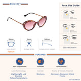 Scott Brown Gradient Lens Cat Eye Sunglass Full Rim Demi Brown Frame With 100% Uv Protected - Scott 2403 C3 Vanessa S