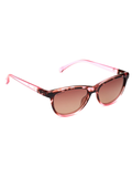 SCOTT Womens Smoke Brown Lens Demi Crystal Pink Cateye Sunglasses with 100% UV Protection-Scott 2694 Della C3 S