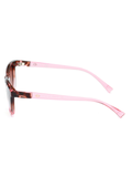 SCOTT Womens Smoke Brown Lens Demi Crystal Pink Cateye Sunglasses with 100% UV Protection-Scott 2694 Della C3 S