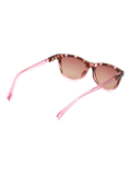 SCOTT Womens Smoke Brown Lens Demi Crystal Pink Cateye Sunglasses with 100% UV Protection-Scott 2694 Della C3 S