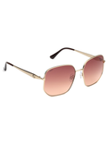 SCOTT Womens Smoke Brown Lens Gold Square Sunglasses with 100% UV Protection-Scott 2963 Daniella C1 S