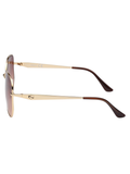 SCOTT Womens Smoke Brown Lens Gold Square Sunglasses with 100% UV Protection-Scott 2963 Daniella C1 S