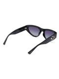 SCOTT Womens Gradient Grey Lens Black Cateye Sunglasses with 100% UV Protection-Scott 2971 Serena C1 S
