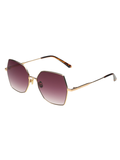 SCOTT Womens Gradient Brown Lens Gold Geomertical Sunglasses with 100% UV Protection-Scott 2984 Freya C1 S
