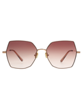 SCOTT Womens Smoke Brown Lens Light Gold Geomertical Sunglasses with 100% UV Protection-Scott 2984 Freya C3 S
