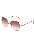 SCOTT Womens Smoke Brown Lens Light Gold Geomertical Sunglasses with 100% UV Protection-Scott 2984 Freya C3 S