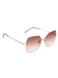 SCOTT Womens Smoke Brown Lens Light Gold Geomertical Sunglasses with 100% UV Protection-Scott 2984 Freya C3 S