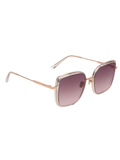 SCOTT Womens Smoke Pink Lens Crystal Gold Square Sunglasses with 100% UV Protection-Scott 2985 Ivy C3 S