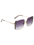 SCOTT Womens Gradient Grey Lens Gold Square Sunglasses with 100% UV Protection-Scott 2986 Lilac C2 S