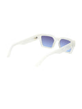 SCOTT Unisex Smoke Blue Lens Crystal White Rectangle Sunglasses with 100% UV Protection-Scott 2987 Noel C3 S