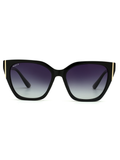 SCOTT Womens Gradient Grey Lens Black Square Sunglasses with 100% UV Protection-Scott 2988PL Erna C1 S