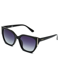 SCOTT Womens Gradient Grey Lens Black Square Sunglasses with 100% UV Protection-Scott 2988PL Erna C1 S