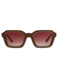 SCOTT Unisex Smoke Pink Lens Brown Rectangle Sunglasses with 100% UV Protection-Scott 2991 Marion C3 S