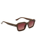 SCOTT Unisex Smoke Pink Lens Brown Rectangle Sunglasses with 100% UV Protection-Scott 2991 Marion C3 S