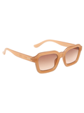 SCOTT Unisex Gradient Brown Lens Crystal Peach Rectangle Sunglasses with 100% UV Protection-Scott 2991 Marion C4 S