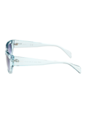 SCOTT Womens Gradient Blue Lens Crystal Sky Blue Cateye Sunglasses with 100% UV Protection-Scott 2992 Dorothy C4 S
