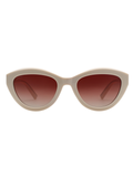 SCOTT Womens Smoke Brown Lens White Cateye Sunglasses with 100% UV Protection-Scott 2993 Iris C4 S