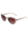 SCOTT Womens Smoke Brown Lens White Cateye Sunglasses with 100% UV Protection-Scott 2993 Iris C4 S