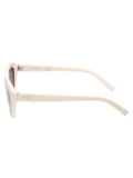 SCOTT Womens Smoke Brown Lens White Cateye Sunglasses with 100% UV Protection-Scott 2993 Iris C4 S