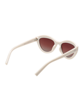 SCOTT Womens Smoke Brown Lens White Cateye Sunglasses with 100% UV Protection-Scott 2993 Iris C4 S