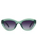 SCOTT Womens Smoke Grey Lens Crystal Green Cateye Sunglasses with 100% UV Protection-Scott 2993 Iris C5 S