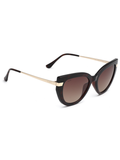 SCOTT Womens Gradient Brown Lens Demi Brown Cateye Sunglasses with 100% UV Protection-Scott 2994 Astrid C4 S