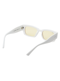 SCOTT Unisex Yellow Lens White Gold Rectangle Sunglasses with 100% UV Protection-Scott 2996 Chandler C3 S
